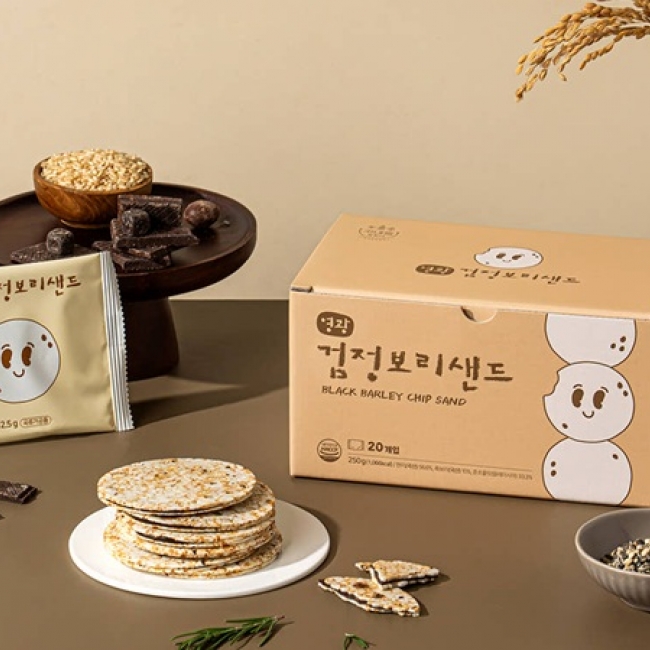 (지내들우리잡곡) 영광 검정보리 샌드칩 현미칩 12.5gx20봉 1box 250g