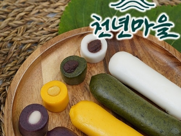 (천년마을) 앙금가래떡 · 영광 모시떡 굳지않는떡 (개별포장) 12개입