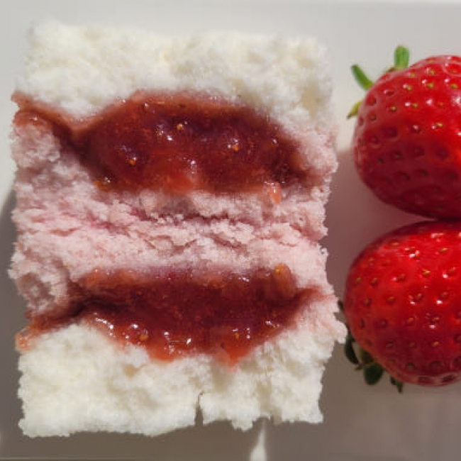 (협동조합들샘) 딸기잼설기떡 아침대용 영양간식 1KG