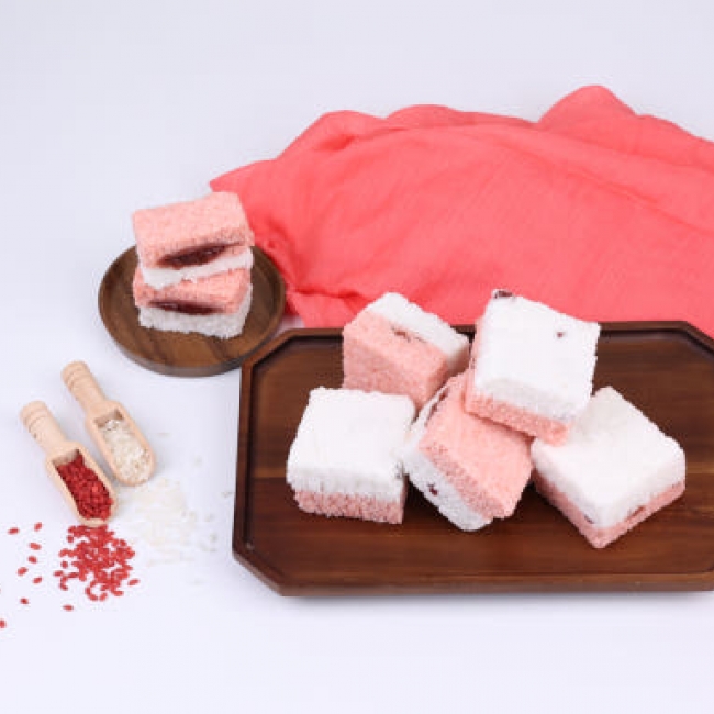 (협동조합들샘) 딸기잼설기떡 아침대용 영양간식 1KG