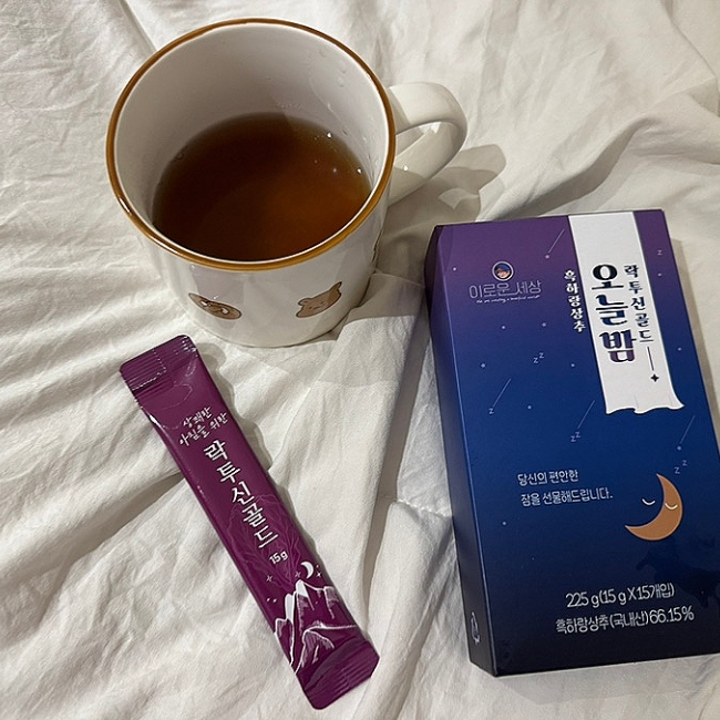 (이로운세상) 잠안올때 잠잘오는 숙면차 락투신 흑하랑 상추차 오늘밤 락투신골드 스틱액상