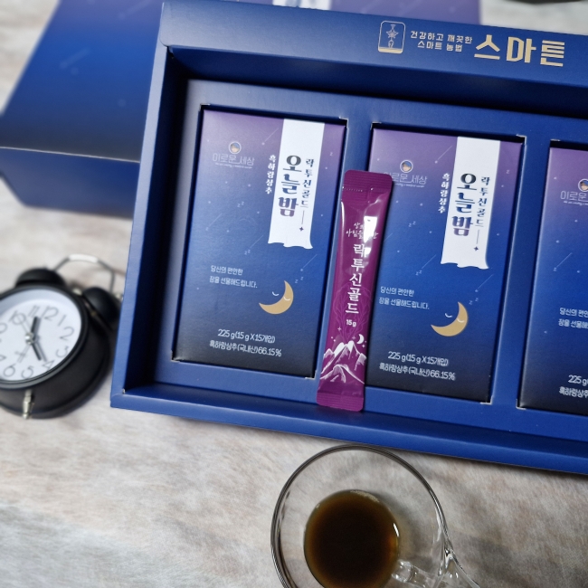 (이로운세상) 잠안올때 잠잘오는 숙면차 락투신 흑하랑 상추차 오늘밤 락투신골드 명절선물세트2호 (액상3박스)