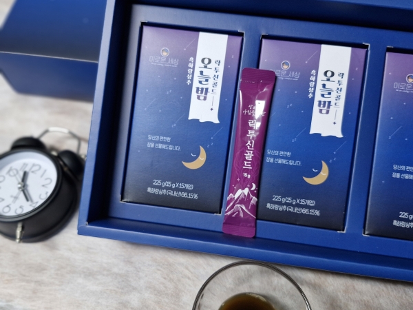 (이로운세상) 잠안올때 잠잘오는 숙면차 락투신 흑하랑 상추차 오늘밤 락투신골드 명절선물세트2호 (액상3박스)