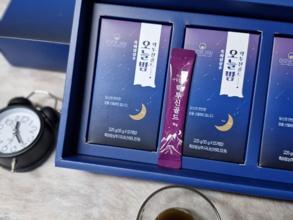 (이로운세상) 잠안올때 잠잘오는 숙면차 락투신 흑하랑 상추차 오늘밤 락투신골드 명절선물세트2호 (액상3박스)