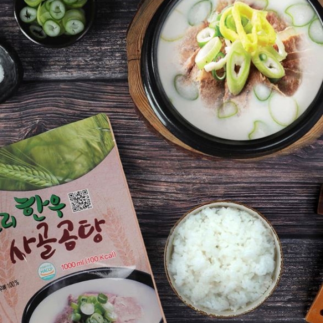 (웰빙푸드) 영광농협 웰빙푸드 청보리 한우 사골곰탕 (100% 국산한우)1000ml *5봉