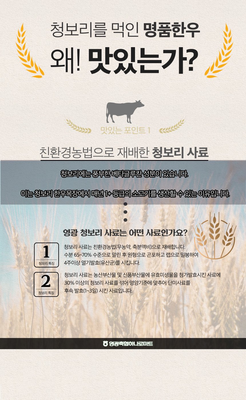 (영광축협) 국내산 1등급 한우 암소 업진살 300g  냉장