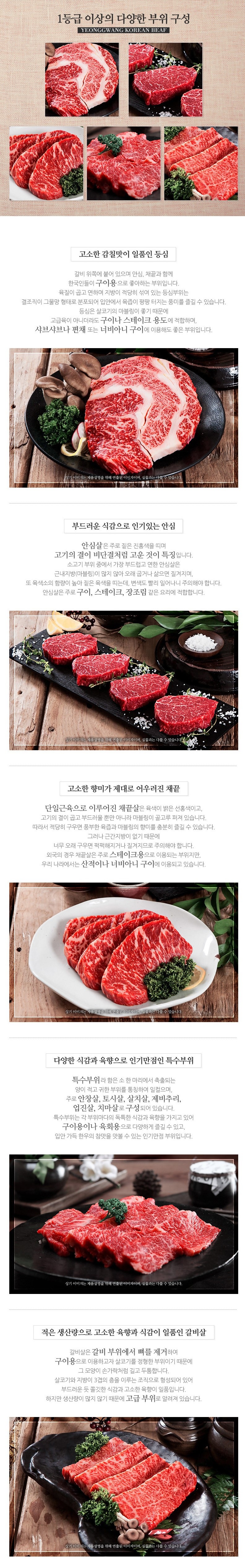 (영광축협) 보리愛 한우 프리미엄 등심구이/종합/혼합/불고기 세트